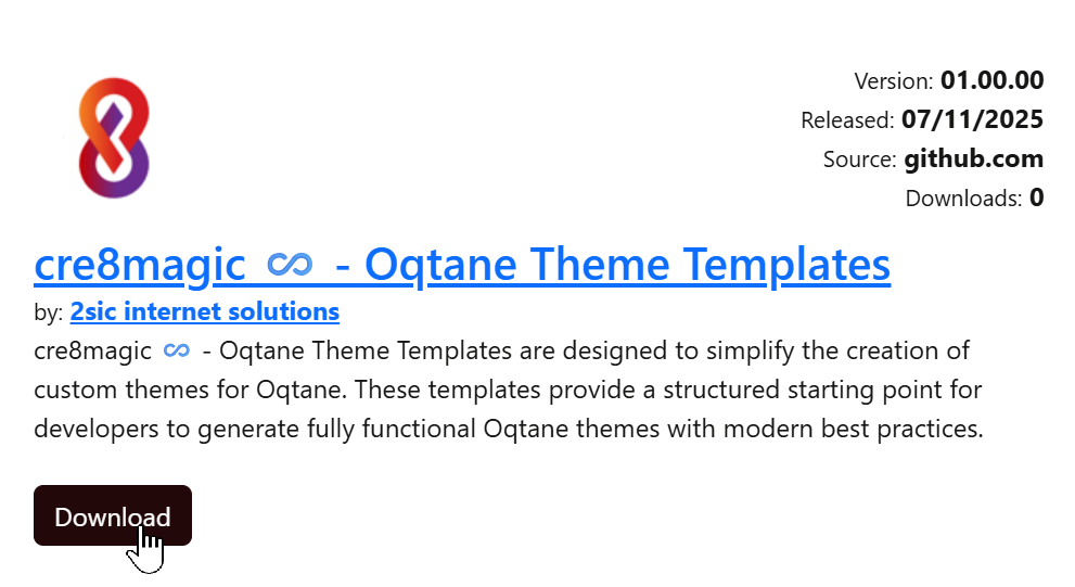 cre8magic ♾️ - Oqtane Theme Templates